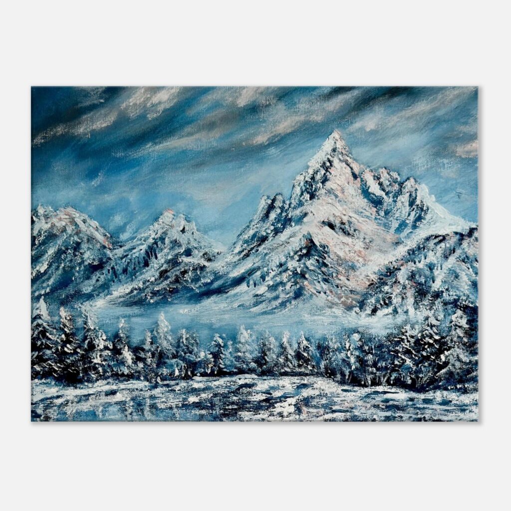 Winter in Wyoming, Print on Canvas 60x80 cm / 24x32″