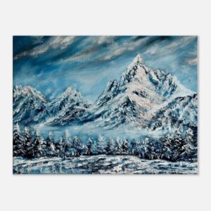 Winter in Wyoming, Print on Canvas 60x80 cm / 24x32″