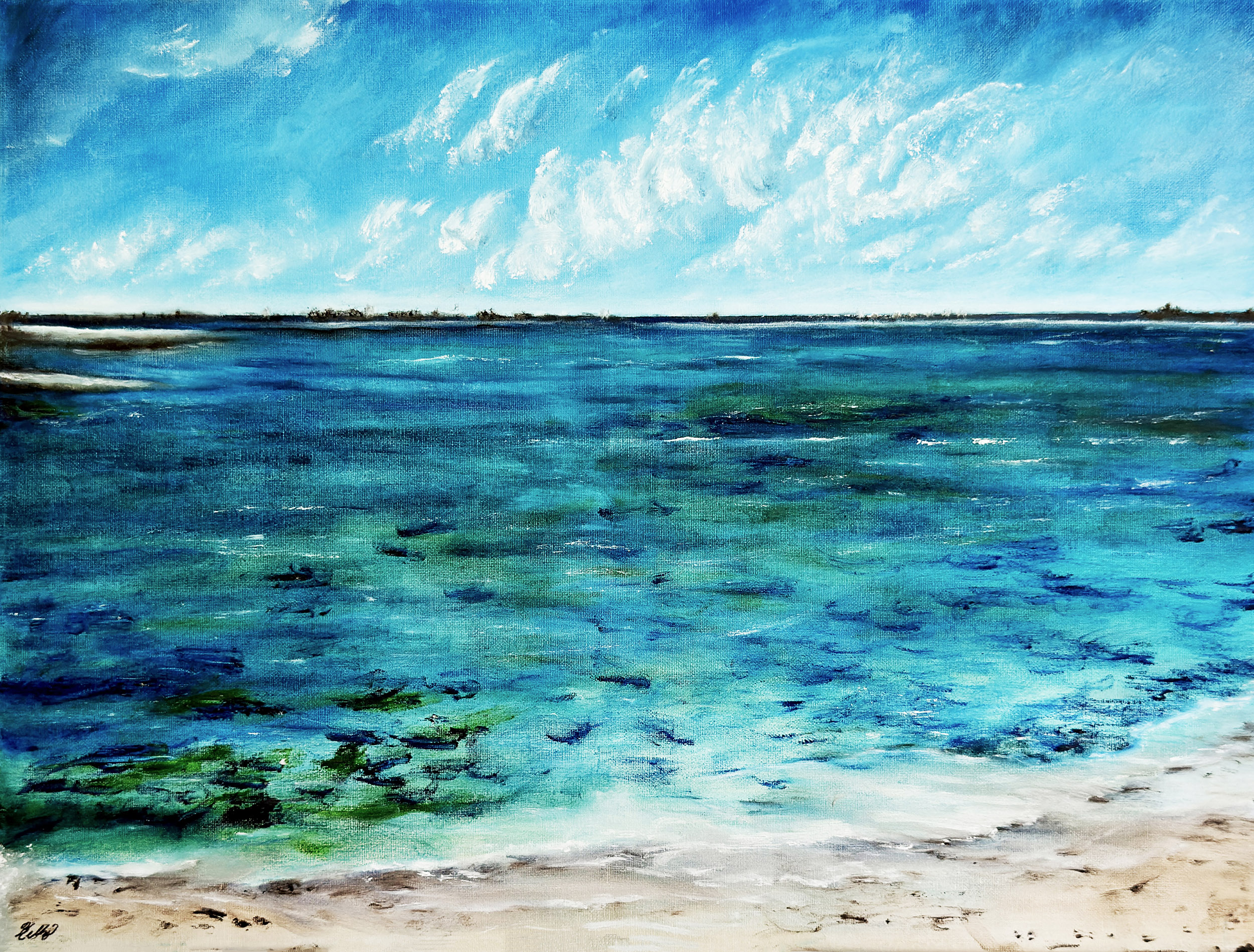 intracoastal waterway seascape painting nc