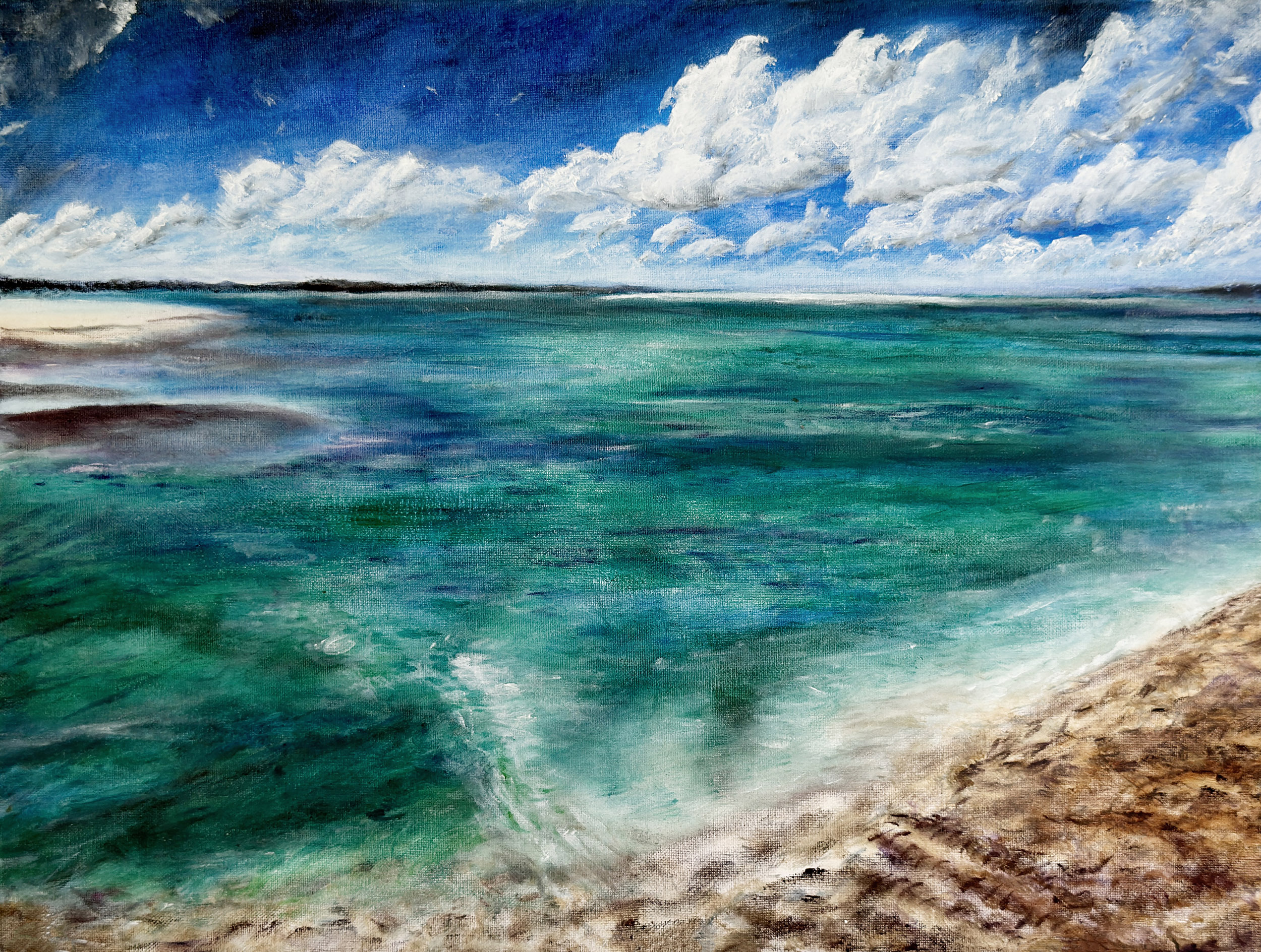 Mason's Inlet, seascape painting Wrightsville Beach NC